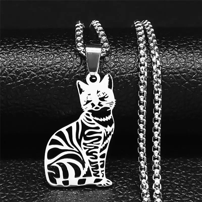 Jewelry Cute Cat Chain Necklace Size ONE SIZE - 3 Thumbnail