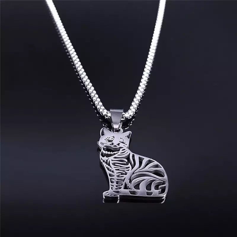 Jewelry Cute Cat Chain Necklace Size ONE SIZE - 1 Thumbnail