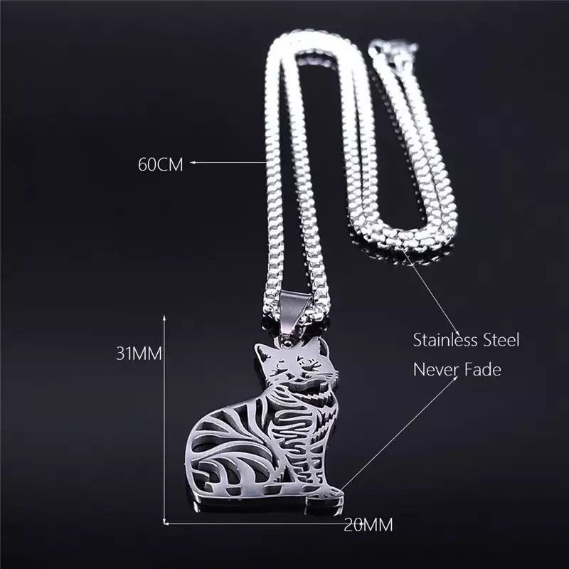 Jewelry Cute Cat Chain Necklace Size ONE SIZE - 4 Thumbnail