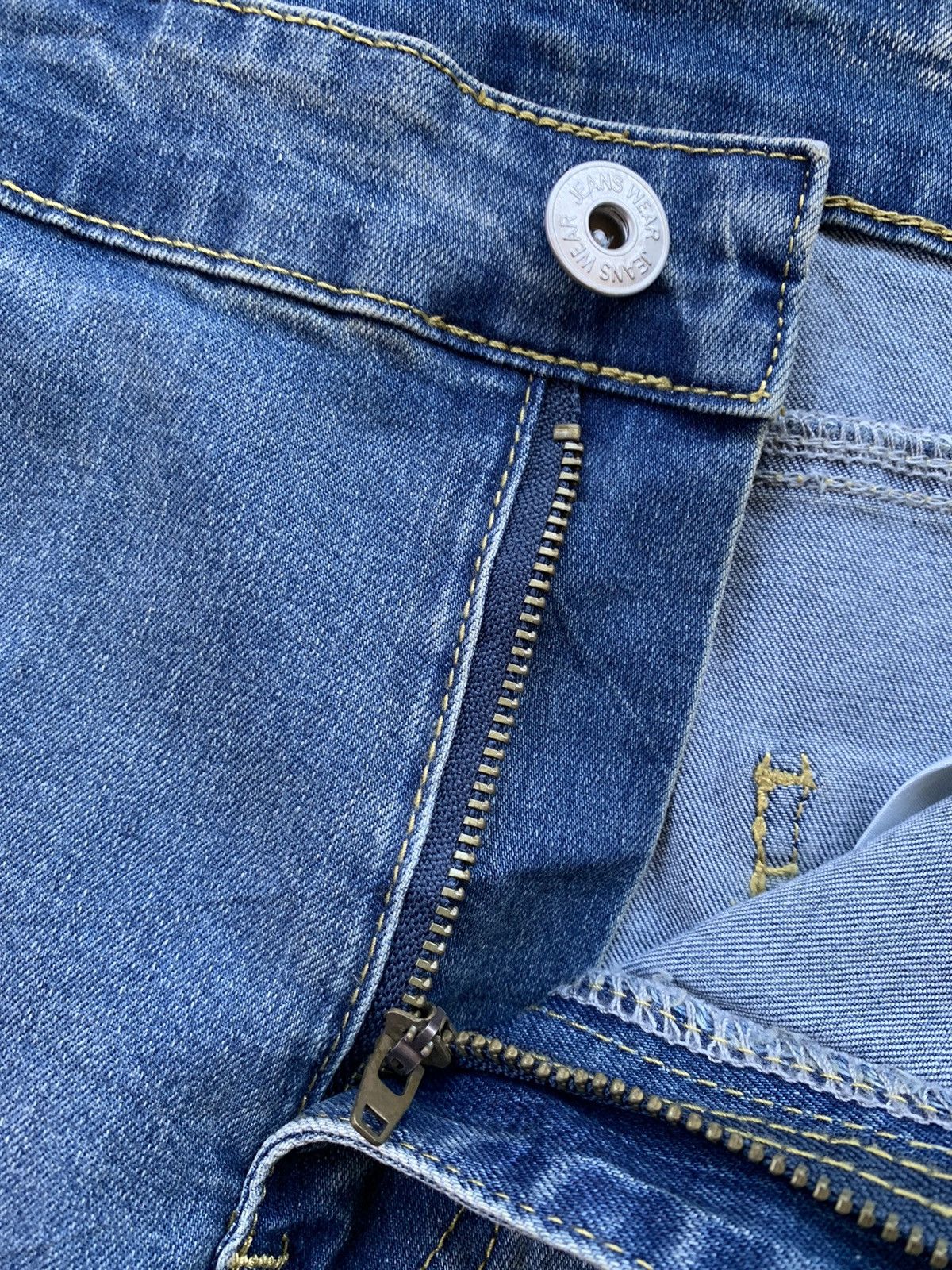 Japanese Brand Jeans Wear Bikers Distressed Denim Size US 37 - 3 Thumbnail