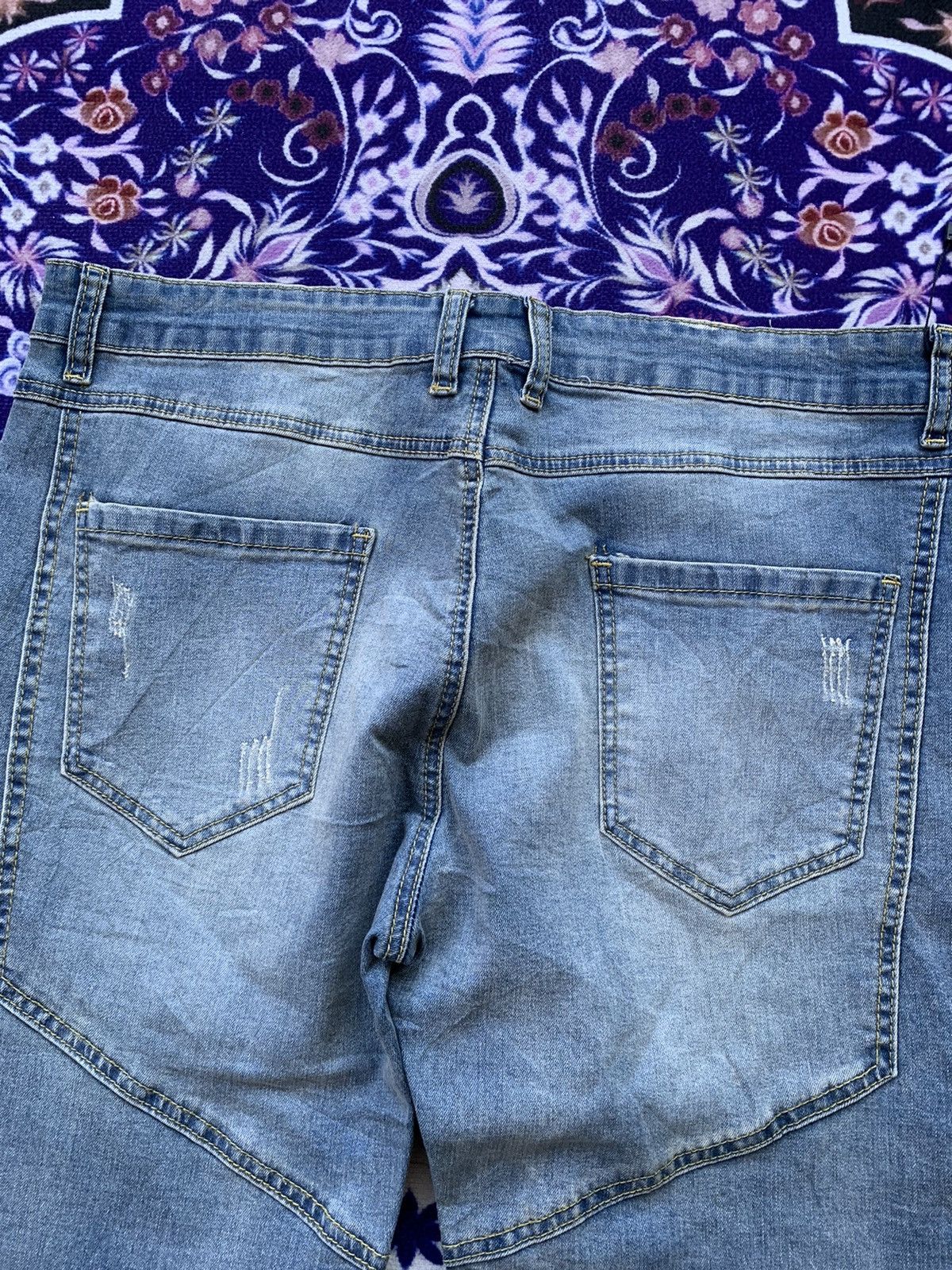 Japanese Brand Jeans Wear Bikers Distressed Denim Size US 37 - 7 Thumbnail