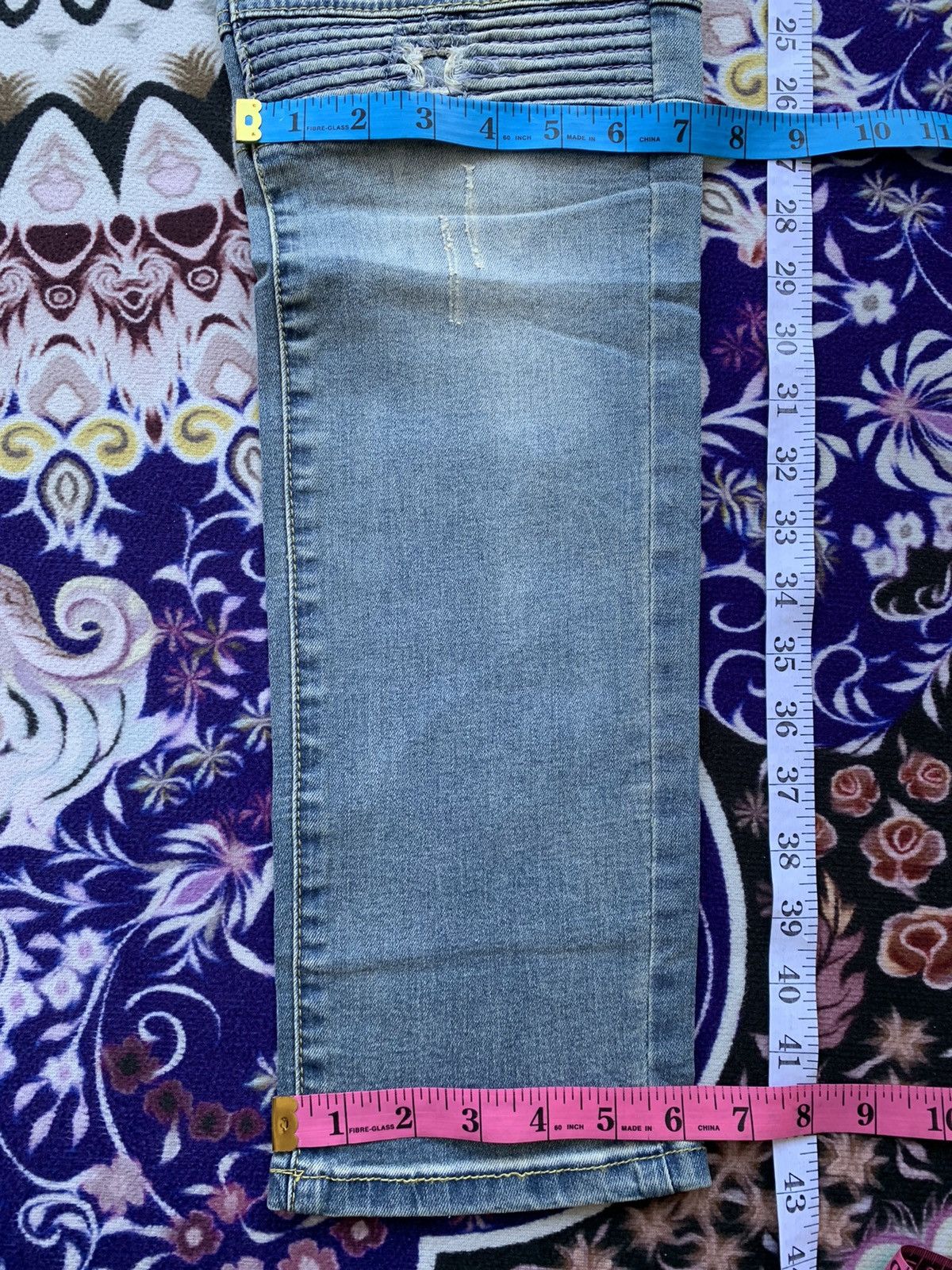 Japanese Brand Jeans Wear Bikers Distressed Denim Size US 37 - 10 Thumbnail