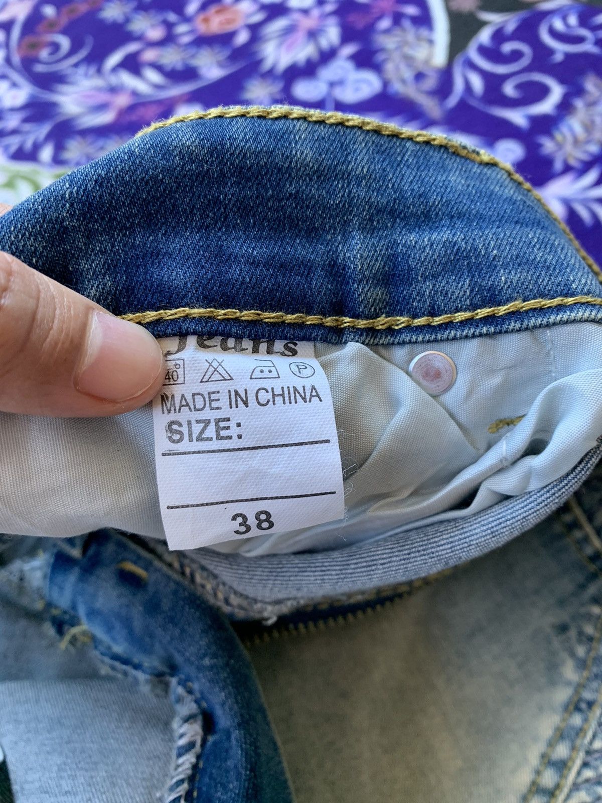 Japanese Brand Jeans Wear Bikers Distressed Denim Size US 37 - 4 Thumbnail