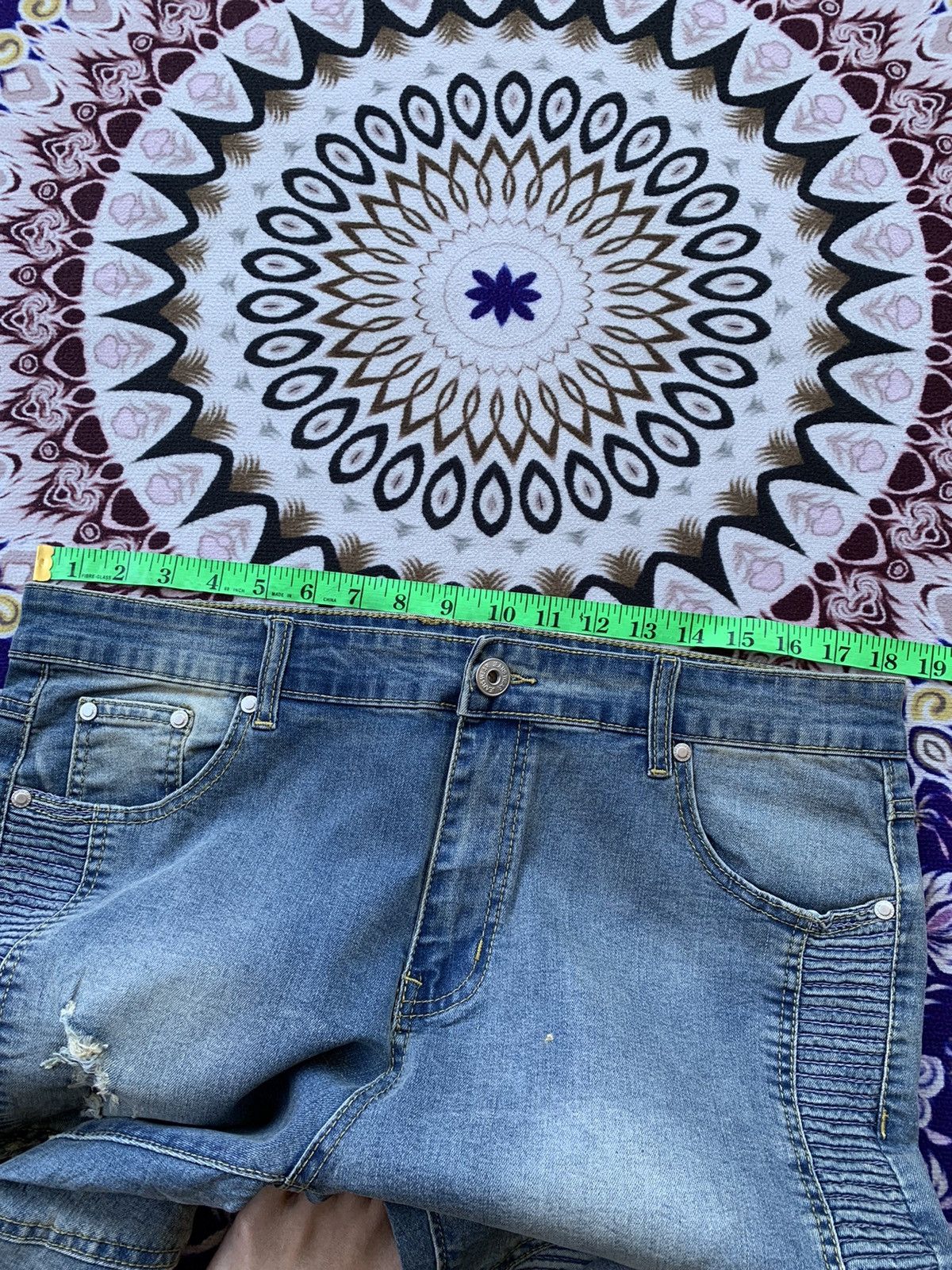 Japanese Brand Jeans Wear Bikers Distressed Denim Size US 37 - 8 Thumbnail