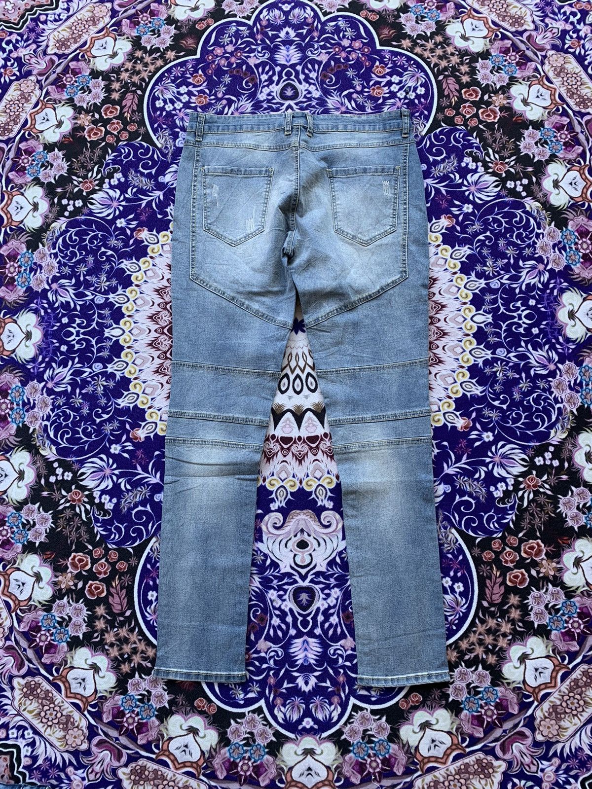 Japanese Brand Jeans Wear Bikers Distressed Denim Size US 37 - 5 Thumbnail