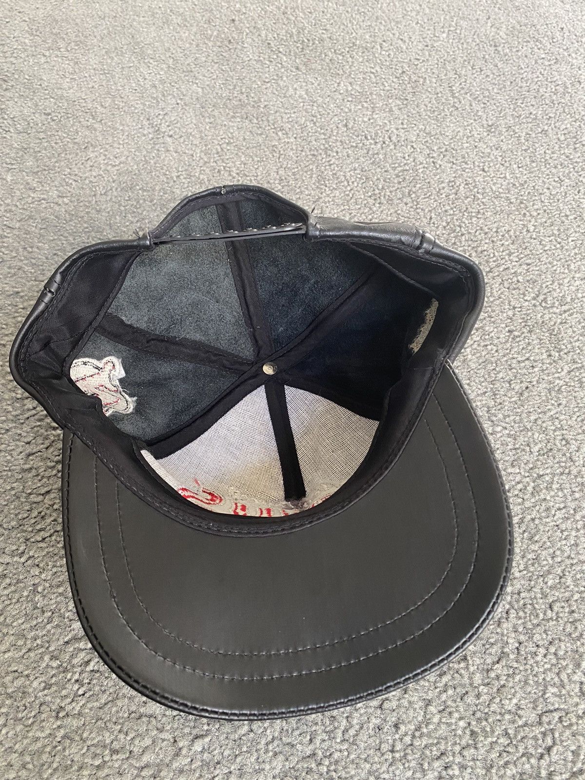 NHL × Vintage Vintage Rare NHL New Jersey Devils Leather SnapBack Hat Size ONE SIZE - 8 Thumbnail