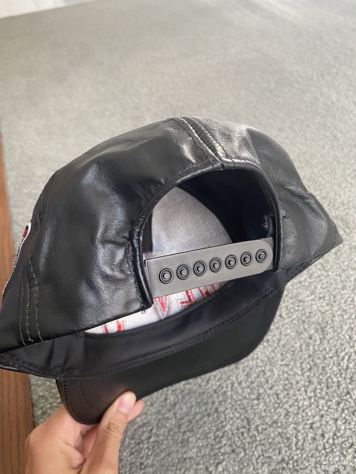 NHL × Vintage Vintage Rare NHL New Jersey Devils Leather SnapBack Hat Size ONE SIZE - 7 Thumbnail