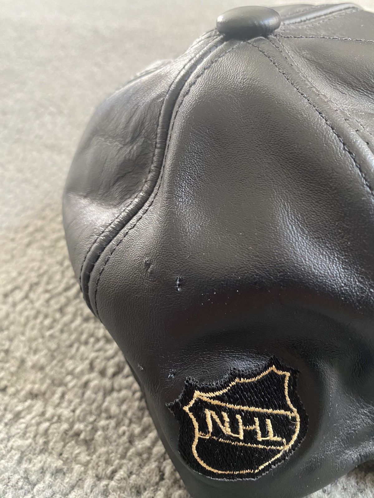 NHL × Vintage Vintage Rare NHL New Jersey Devils Leather SnapBack Hat Size ONE SIZE - 9 Thumbnail