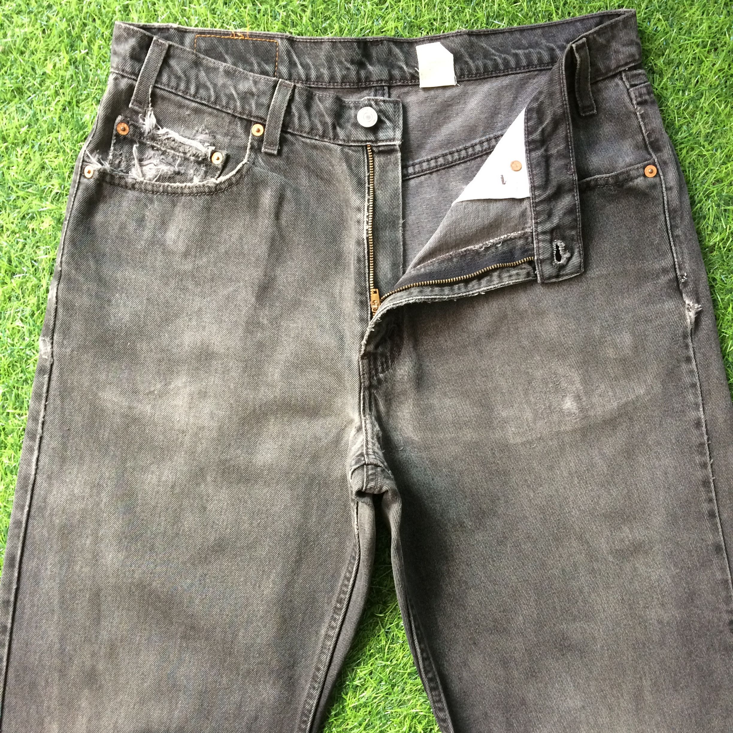 Levi's × Vintage Levis 550 Faded Black Wash Jeans #B-691 Size US 34 / EU 50 - 3 Thumbnail