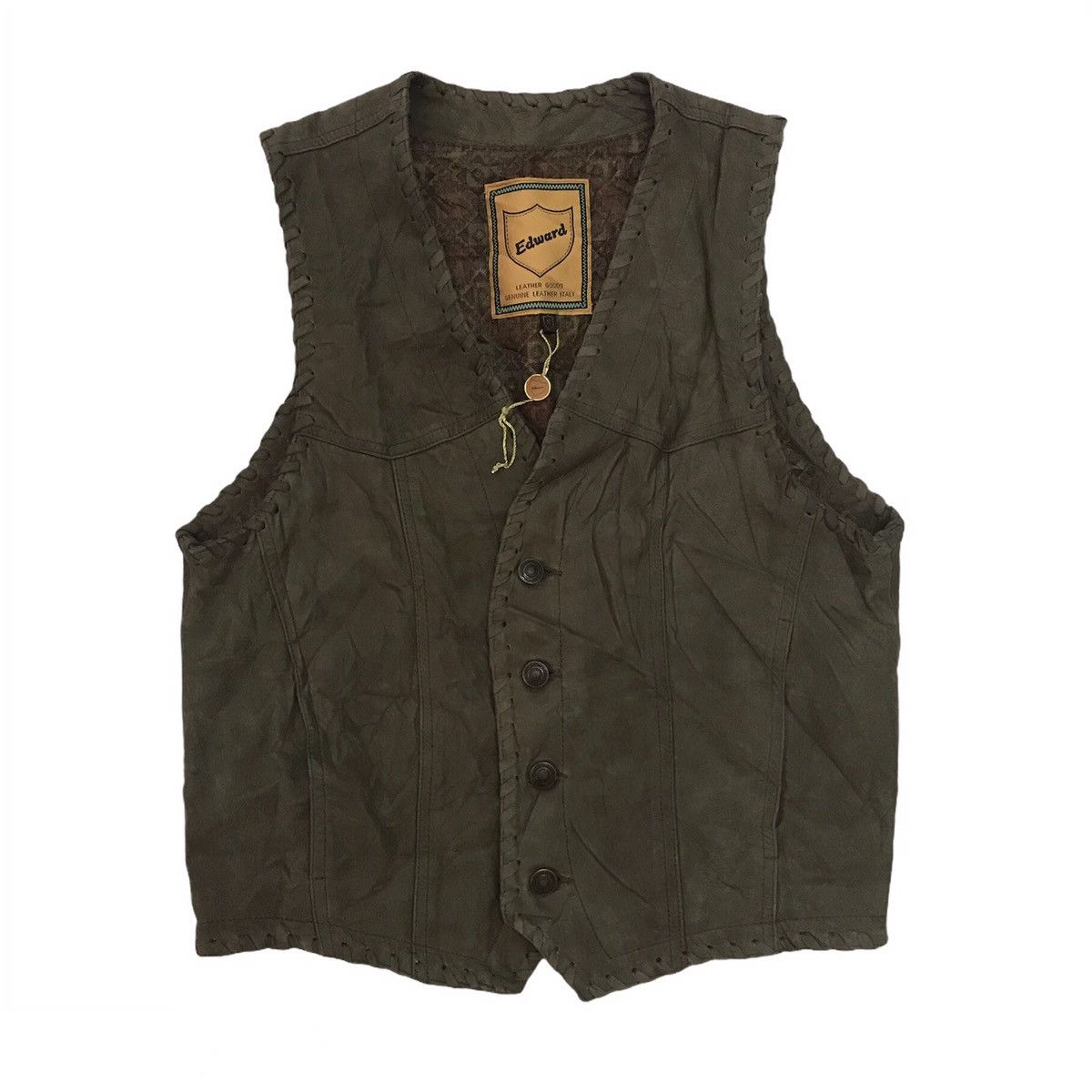 Genuine Leather Edward Vest Genuine Leather Italy Size US M / EU 48-50 / 2 - 1 Thumbnail