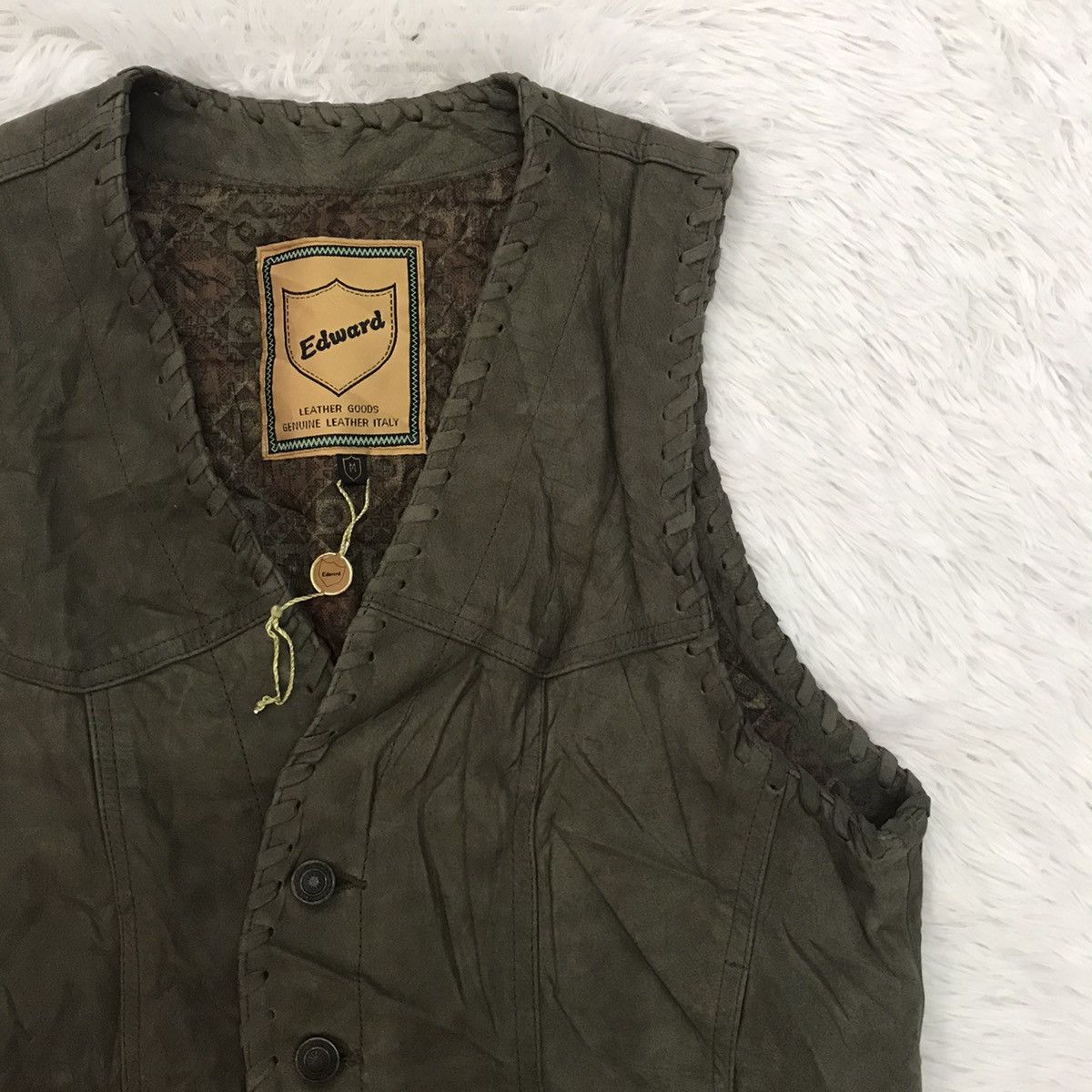 Genuine Leather Edward Vest Genuine Leather Italy Size US M / EU 48-50 / 2 - 4 Thumbnail