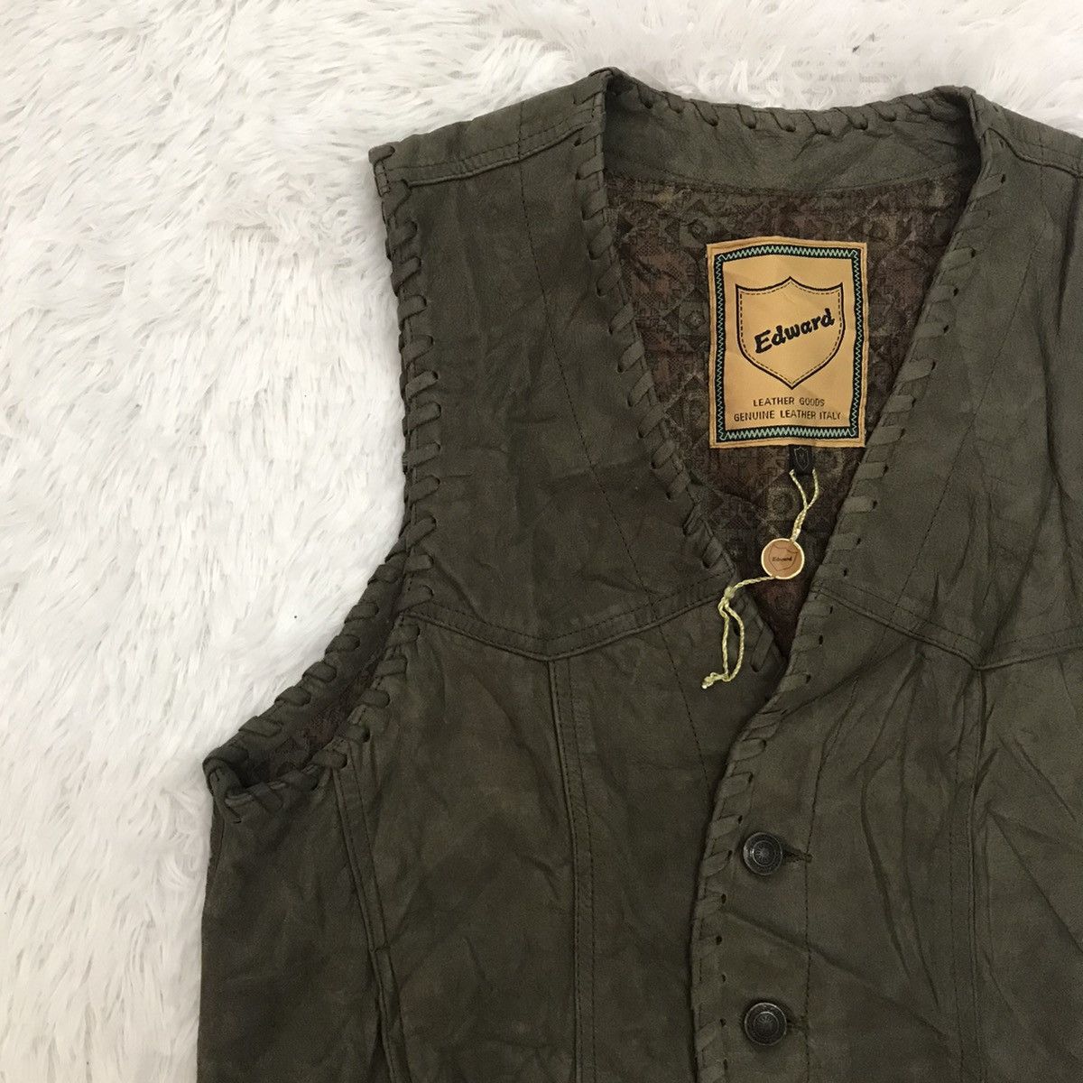 Genuine Leather Edward Vest Genuine Leather Italy Size US M / EU 48-50 / 2 - 3 Thumbnail