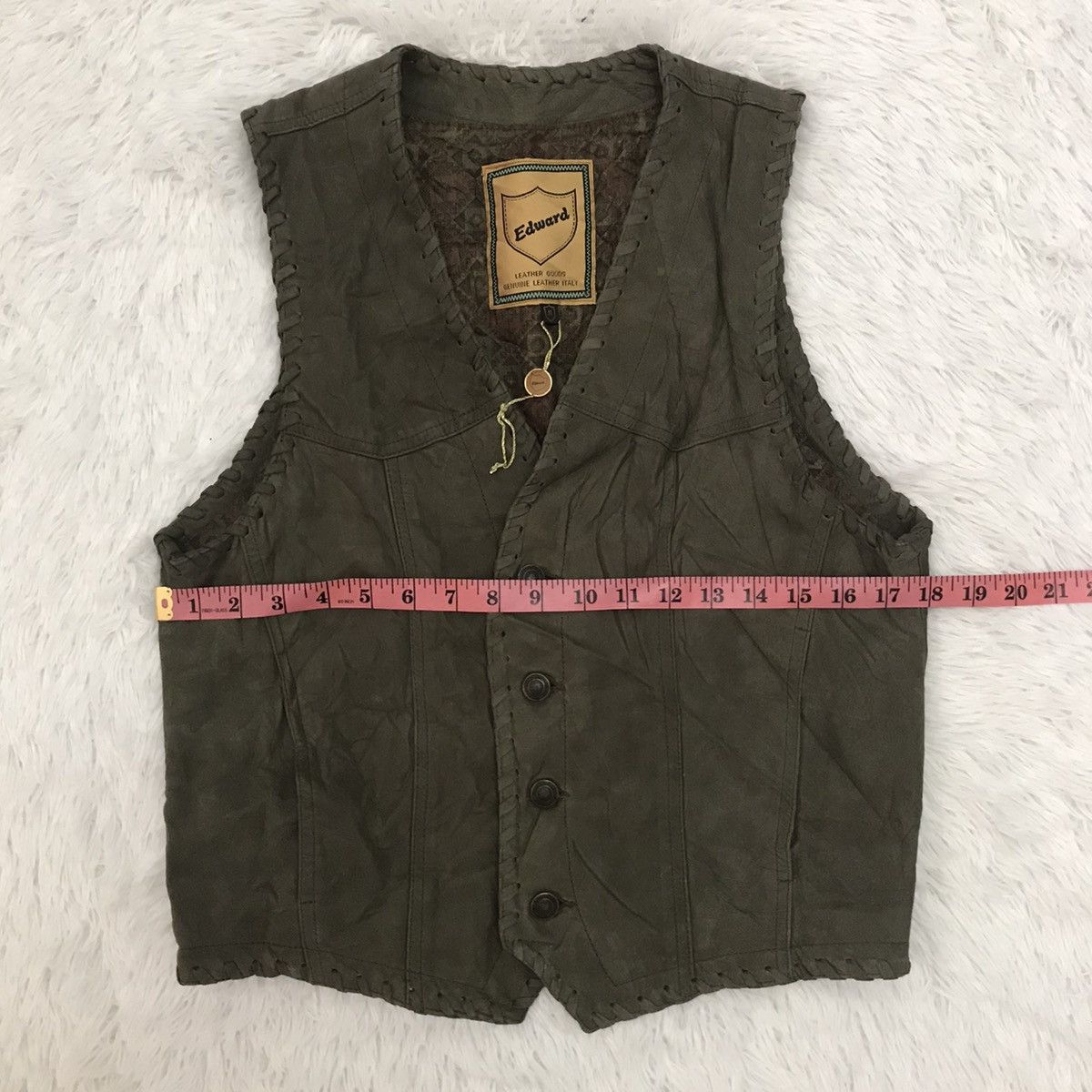 Genuine Leather Edward Vest Genuine Leather Italy Size US M / EU 48-50 / 2 - 16 Thumbnail