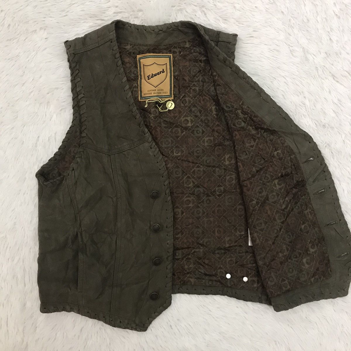 Genuine Leather Edward Vest Genuine Leather Italy Size US M / EU 48-50 / 2 - 11 Thumbnail