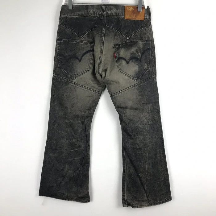 Edwin × Japanese Brand (SY0166) VTG EDWIN 503 DISTRESSED FLARED BOOTCUT DENIM Size US 32 / EU 48 - 1 Thumbnail