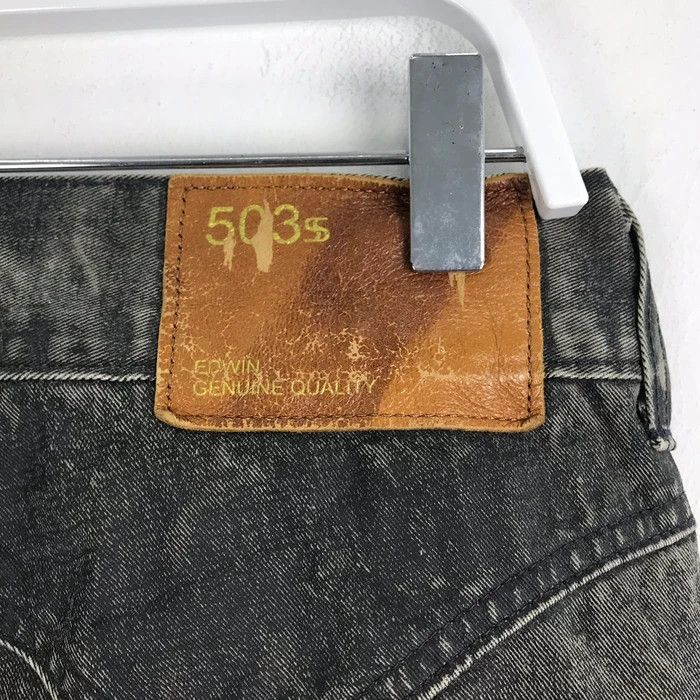 Edwin × Japanese Brand (SY0166) VTG EDWIN 503 DISTRESSED FLARED BOOTCUT DENIM Size US 32 / EU 48 - 6 Thumbnail