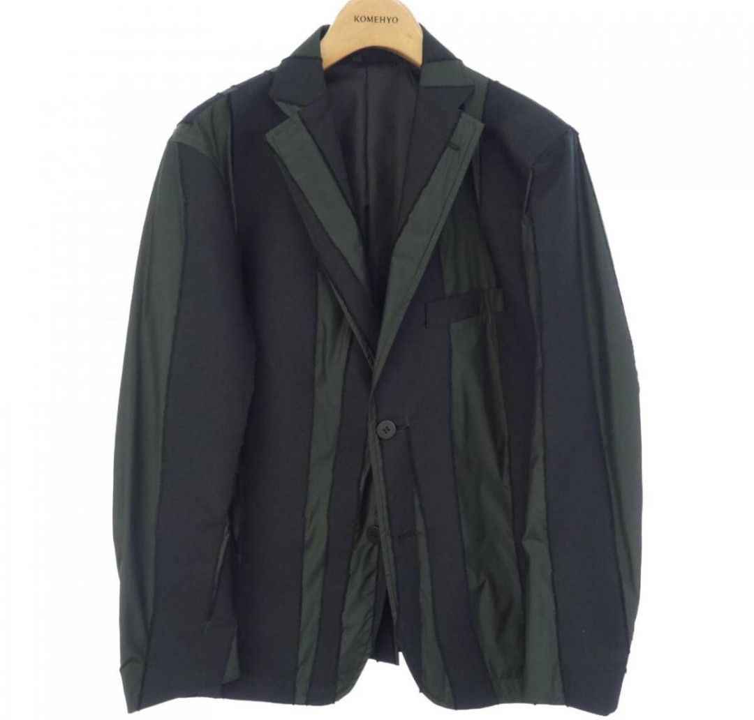 patchwork striped personality suit jacket jacket