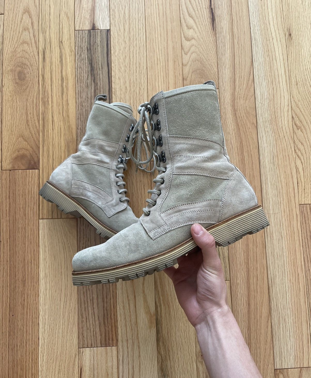 Dolce & Gabbana Early 2000's Dolce & Gabbana Suede Combat Boots