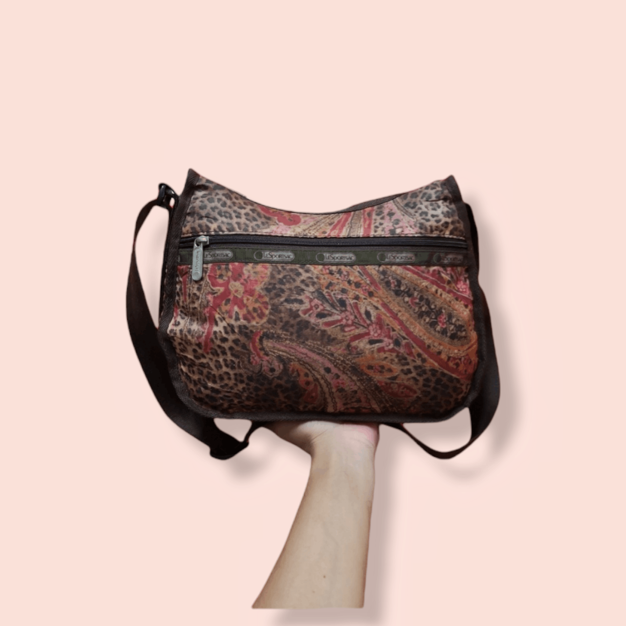 LeSportsac × Vintage LESPORTSAC LEOPARD/PEACOCK/PAISLEY CROSSBODY SLING BAG Size ONE SIZE - 1 Thumbnail