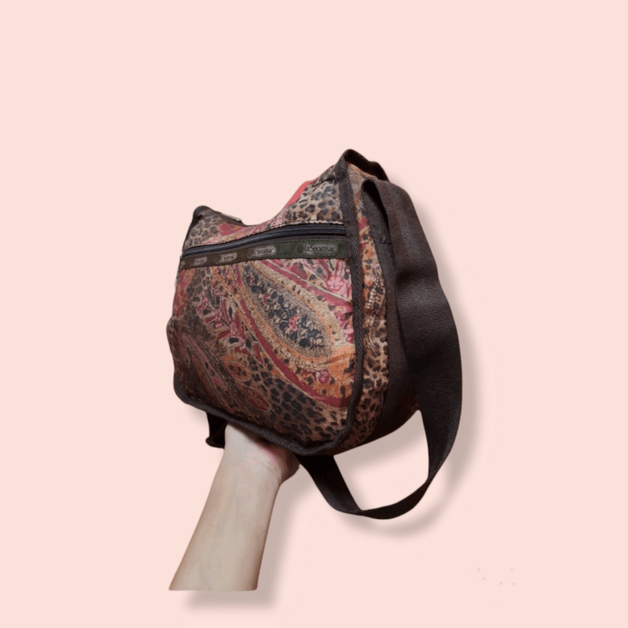 LeSportsac × Vintage LESPORTSAC LEOPARD/PEACOCK/PAISLEY CROSSBODY SLING BAG Size ONE SIZE - 3 Thumbnail