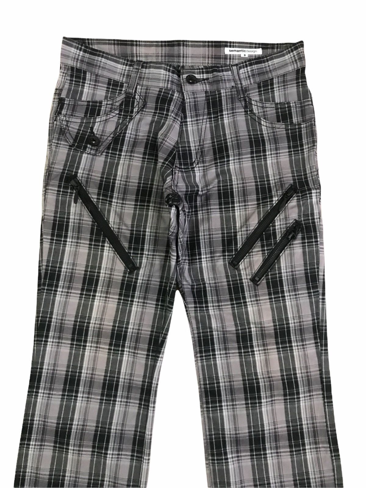 Japanese Brand × Seditionaries Semantic Design Checkered Plaid Seditionaries Zipper Pants Size US 28 / EU 44 - 5 Thumbnail