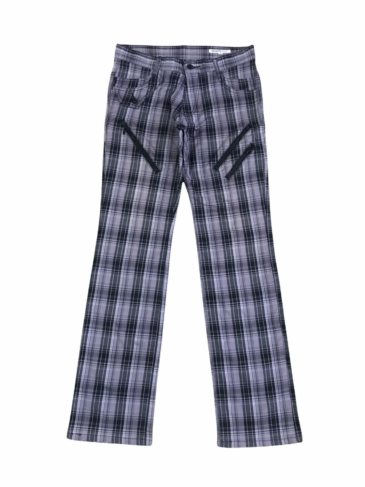 Japanese Brand × Seditionaries Semantic Design Checkered Plaid Seditionaries Zipper Pants Size US 28 / EU 44 - 2 Thumbnail