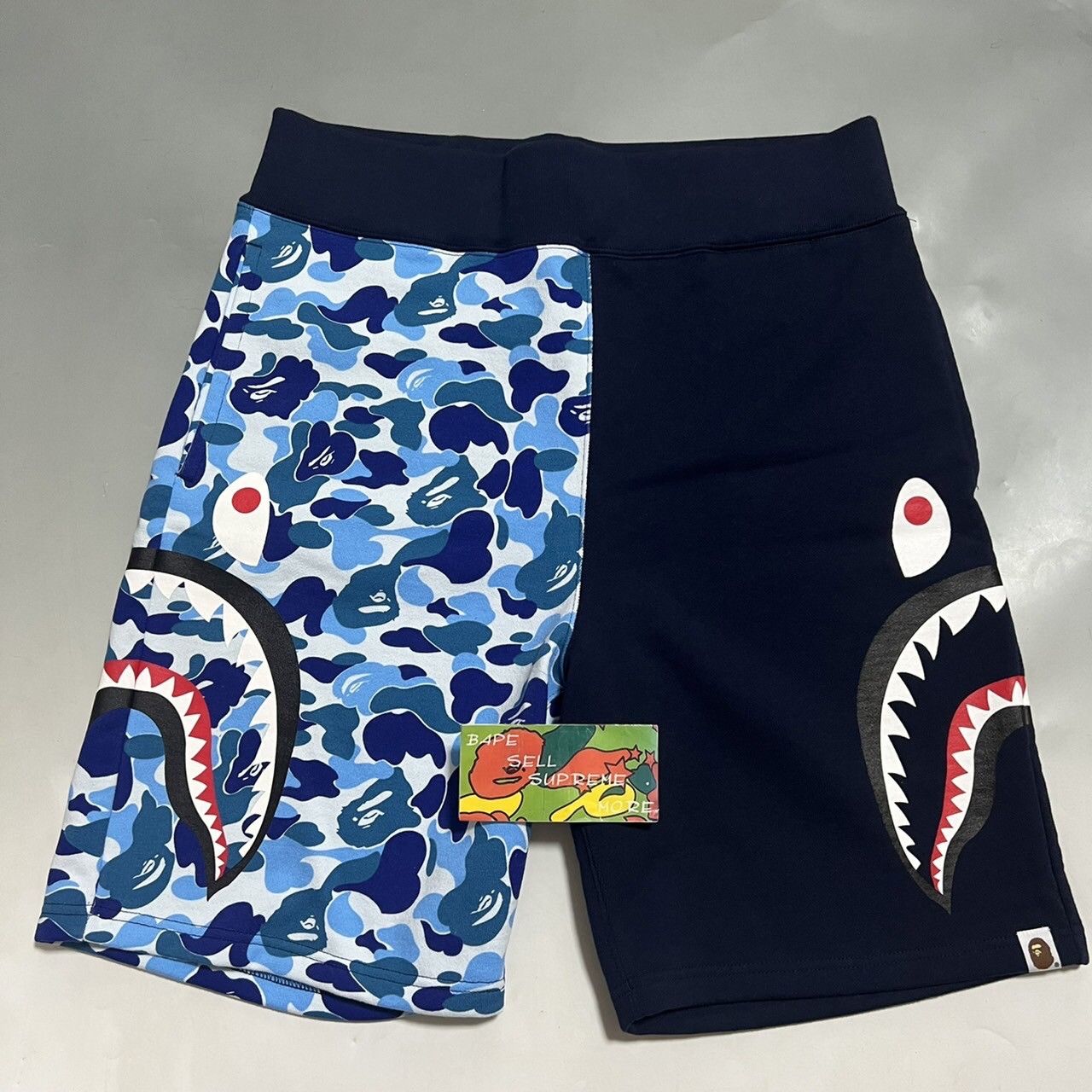 Bape BAPE double shark sweat short pants ABC bluecamo/navy Size US 34 / EU 50 - 1 Thumbnail