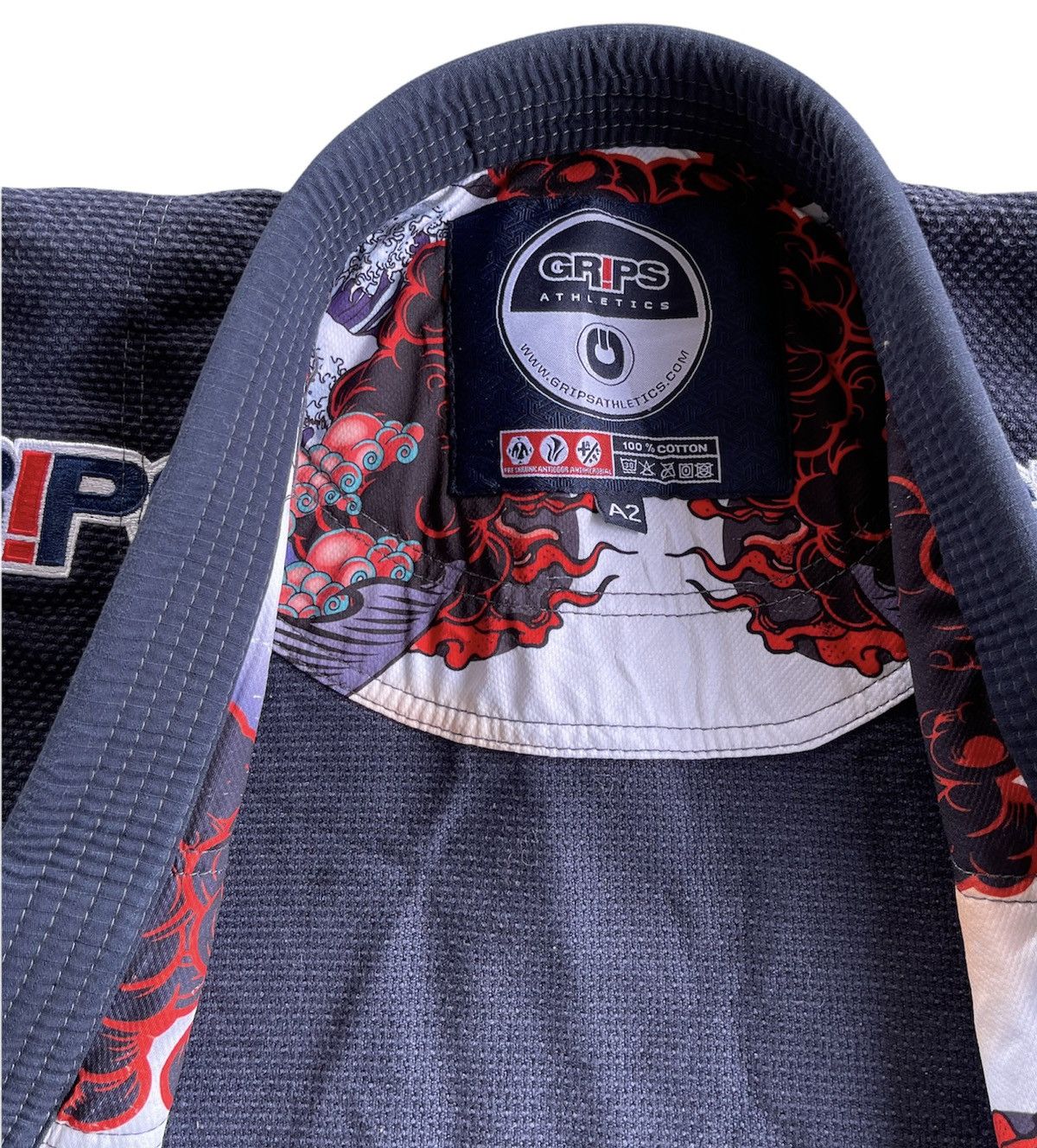 Japanese Brand GRIPS KIMONO INDIGO COTTON Size US M / EU 48-50 / 2 - 3 Thumbnail