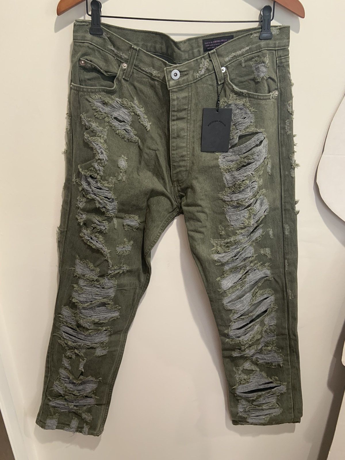 Siberia Hills Spiritual Jeans Green Size US 34 / EU 50 - 6 Thumbnail