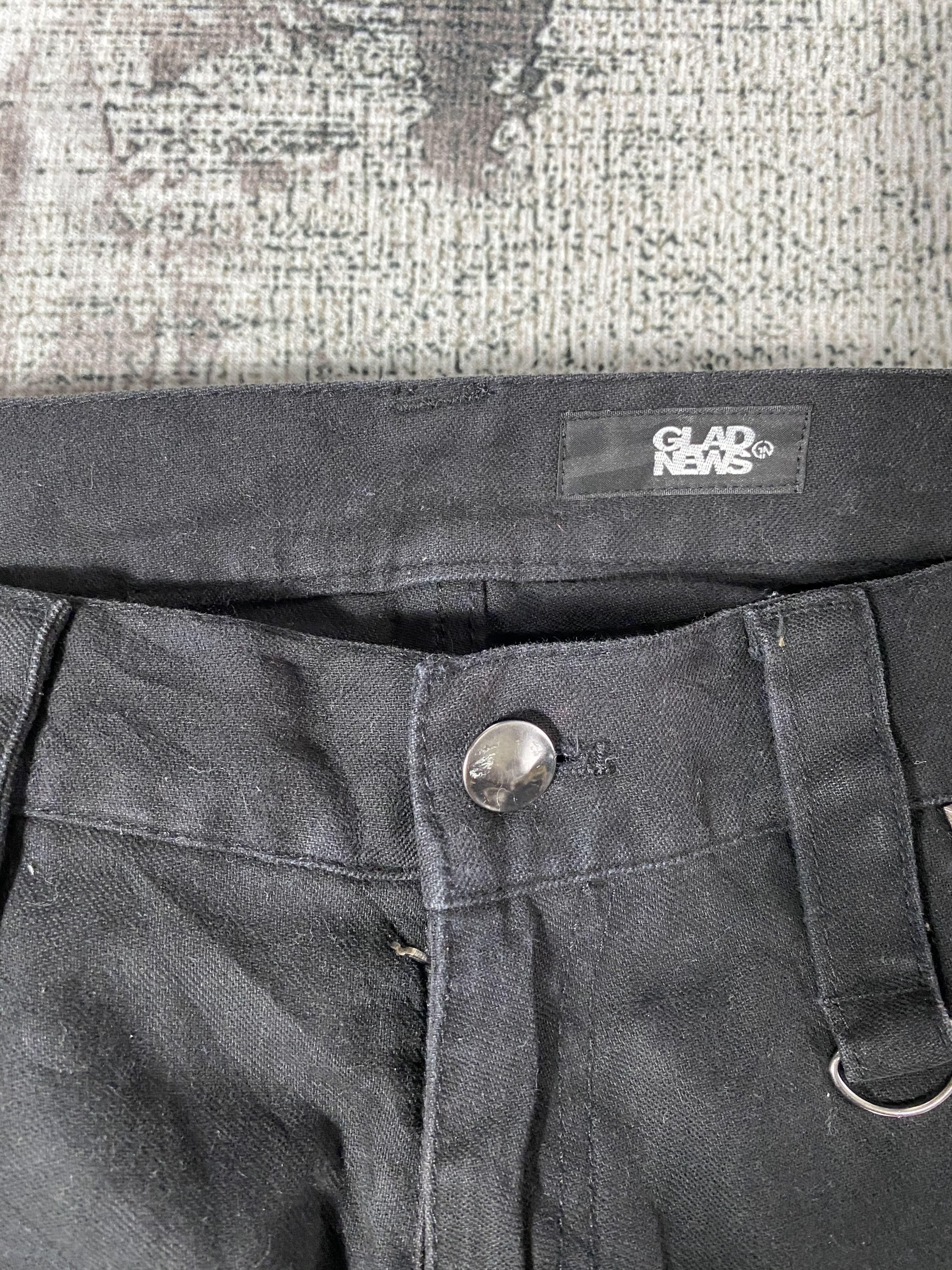 Japanese Brand × Vintage Japanese Flare Black Cargo Pants Multi Pocket Bondage Size US 30 / EU 46 - 10 Thumbnail