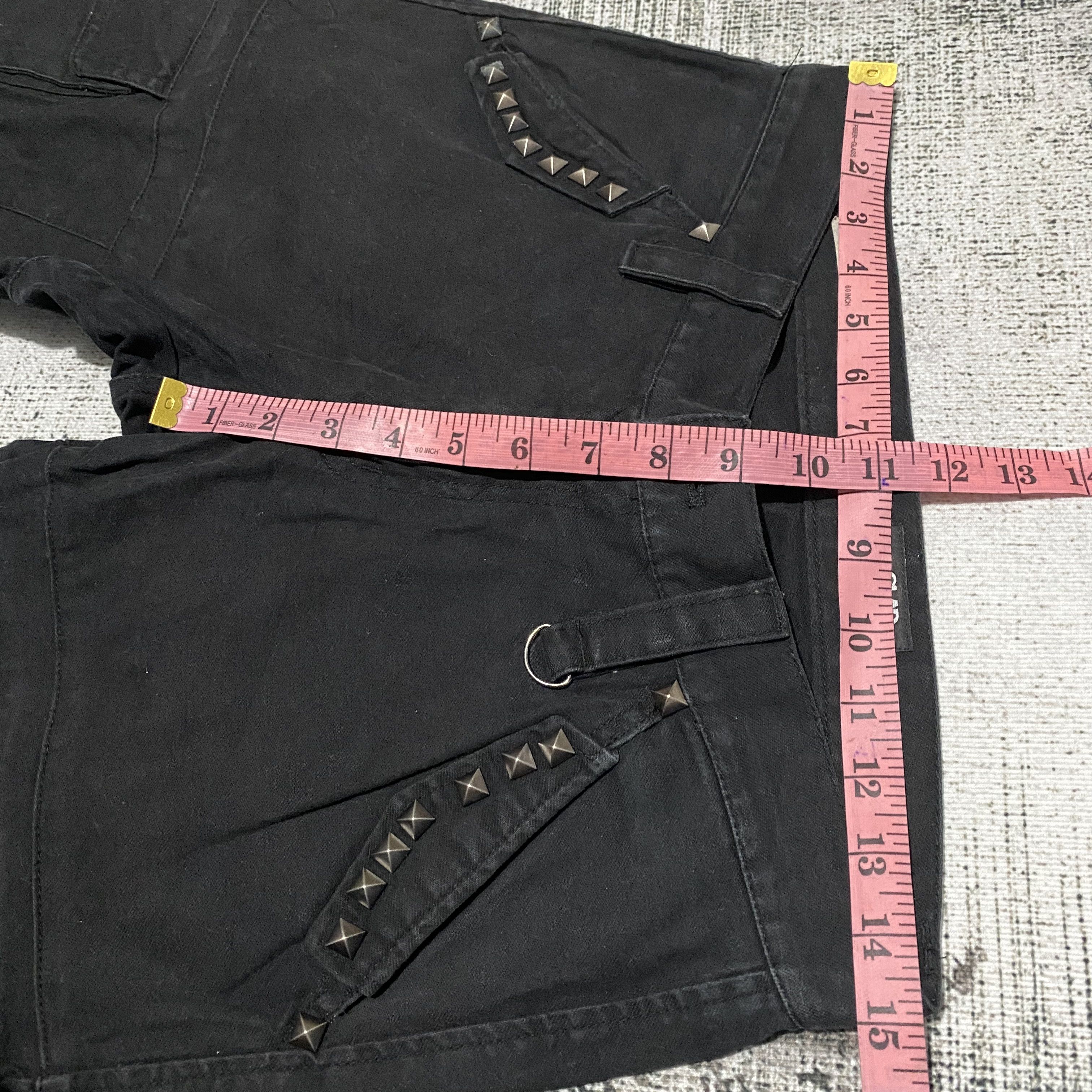 Japanese Brand × Vintage Japanese Flare Black Cargo Pants Multi Pocket Bondage Size US 30 / EU 46 - 19 Thumbnail