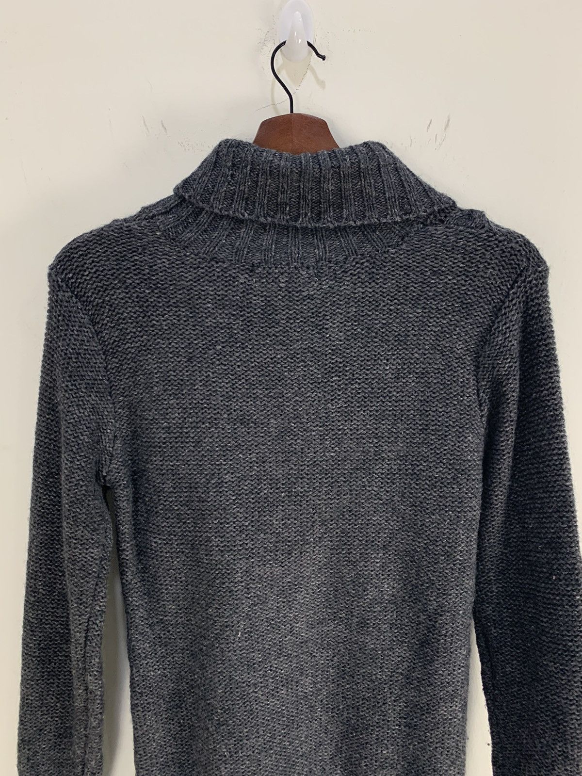 Designer USA Hand Embroider Alpaca Cable Knitwear Turtleneck Sweater Size S / US 4 / IT 40 - 9 Thumbnail