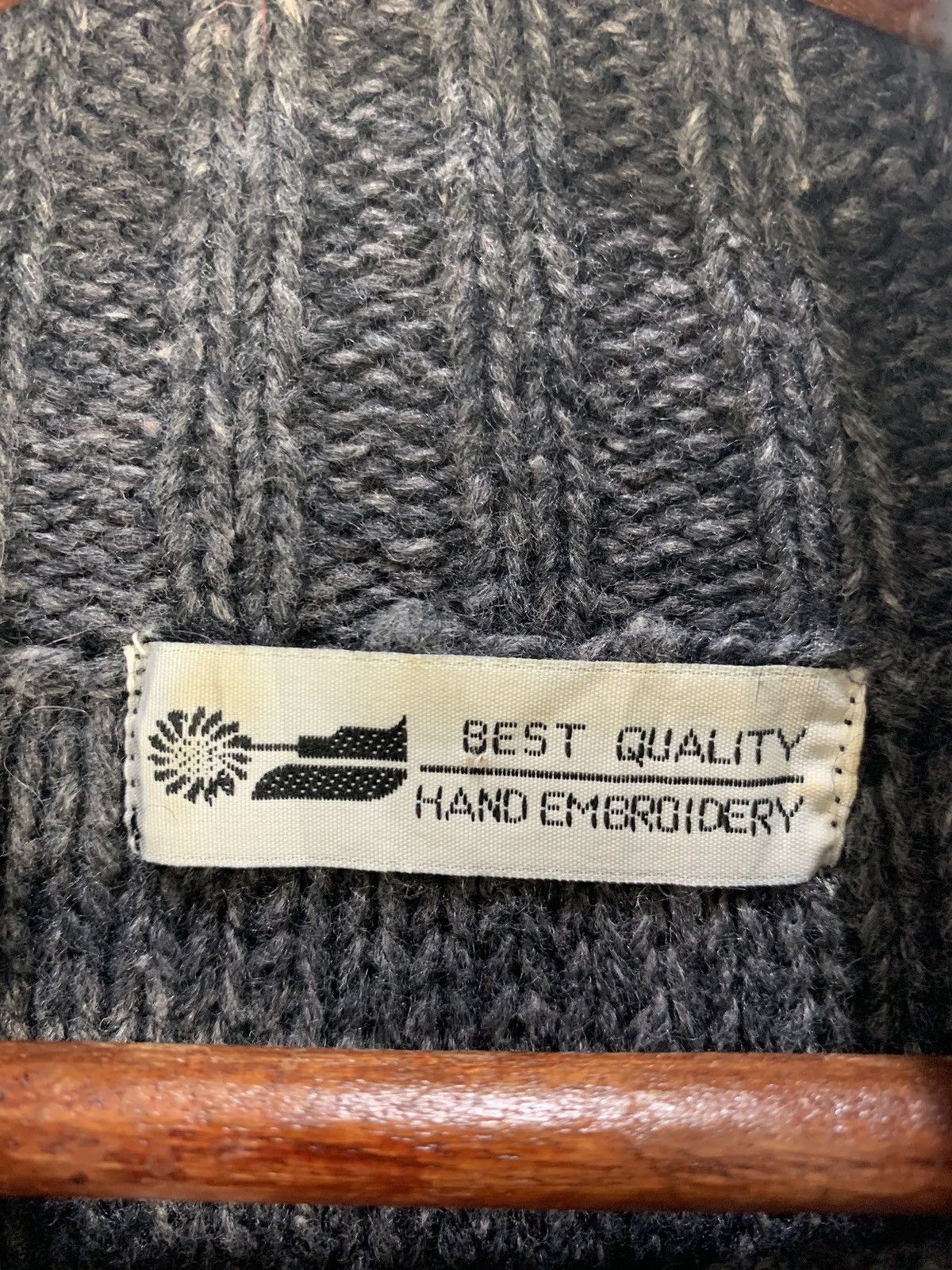 Designer USA Hand Embroider Alpaca Cable Knitwear Turtleneck Sweater Size S / US 4 / IT 40 - 13 Thumbnail