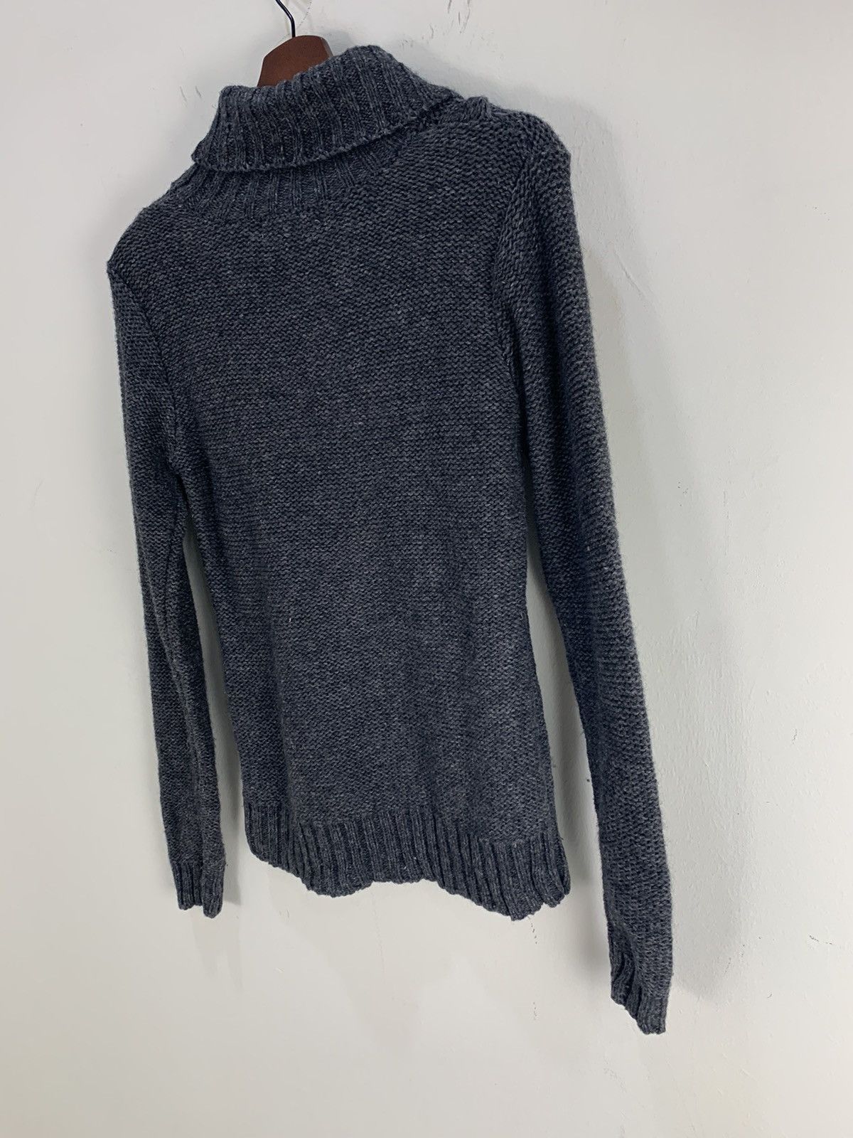 Designer USA Hand Embroider Alpaca Cable Knitwear Turtleneck Sweater Size S / US 4 / IT 40 - 12 Thumbnail