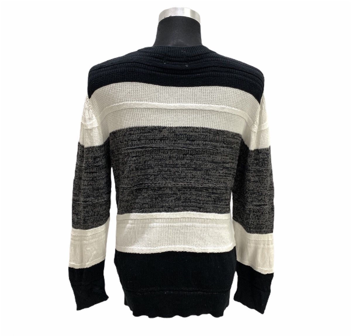 Aran Isles Knitwear CUBICSUGAR Stripe Aran Cable Crochet Moden Knitwear Sweater Size US L / EU 52-54 / 3 - 2 Thumbnail