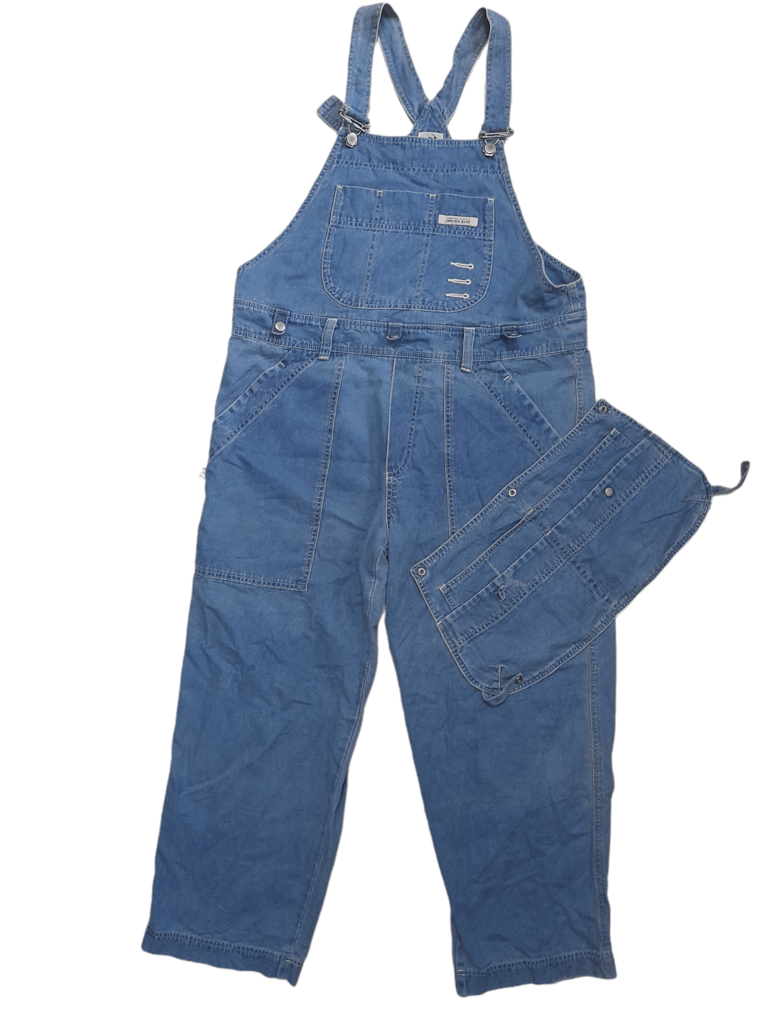 image of Hai Sporting Gear Issey Miyake Indigo Denim Overalls (E130), Men's (Size 40)