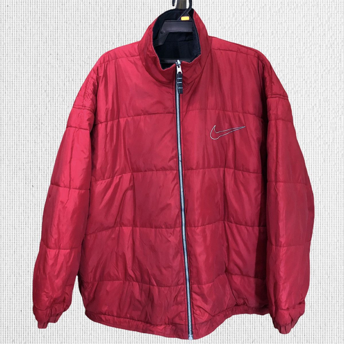 Nike × Vintage Vintage Nike Big Swoosh Reversible Puffer Jacket Size US XL / EU 56 / 4 - 3 Thumbnail