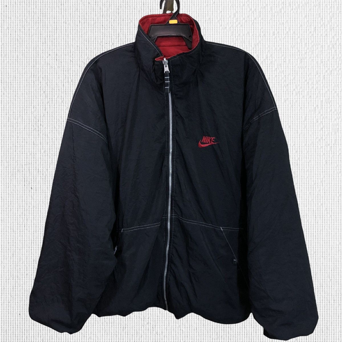 Nike × Vintage Vintage Nike Big Swoosh Reversible Puffer Jacket Size US XL / EU 56 / 4 - 2 Thumbnail