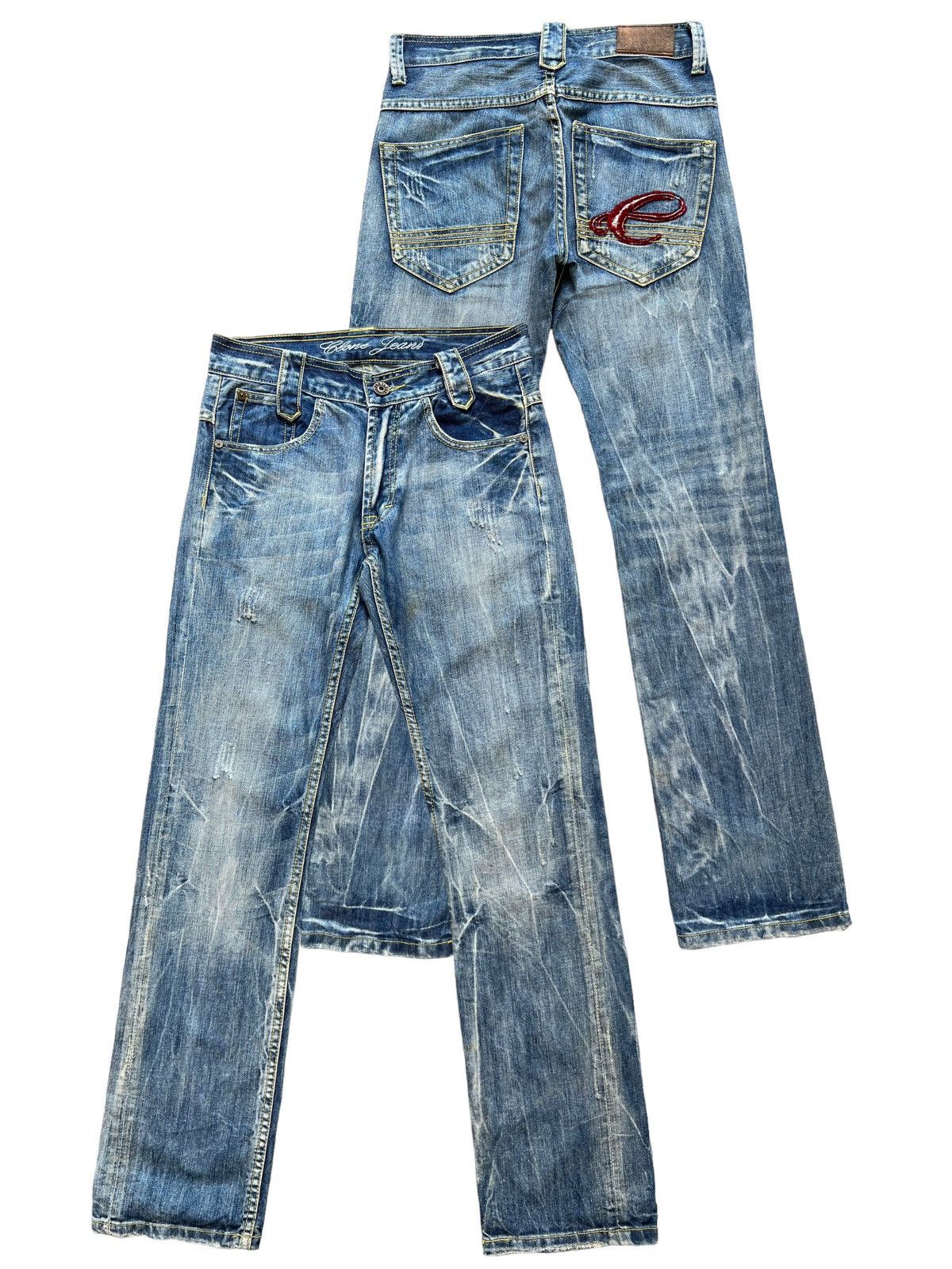 Japanese Brand Clone Japanese Faded Distressed Rusted Denim Jeans 30x33 Size US 30 / EU 46 - 1 Thumbnail