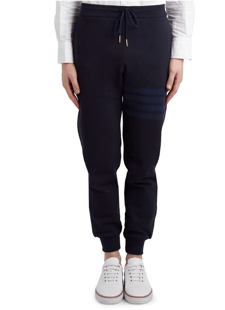 Thom Browne Three-Stripe Drawstring Joggers Size US 32 / EU 48 - 1 Thumbnail