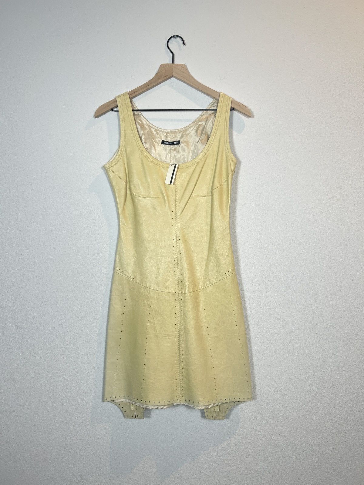 Helmut Lang Helmut Lang SS 2001 leather tank dress Size S / US 4 / IT 40 - 1 Thumbnail