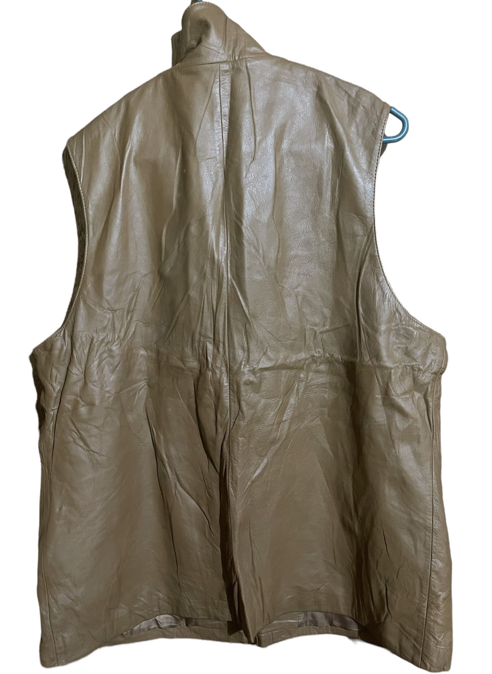 Japanese Brand UNBRAND LEATHER VEST ITALY Size 40S - 2 Thumbnail