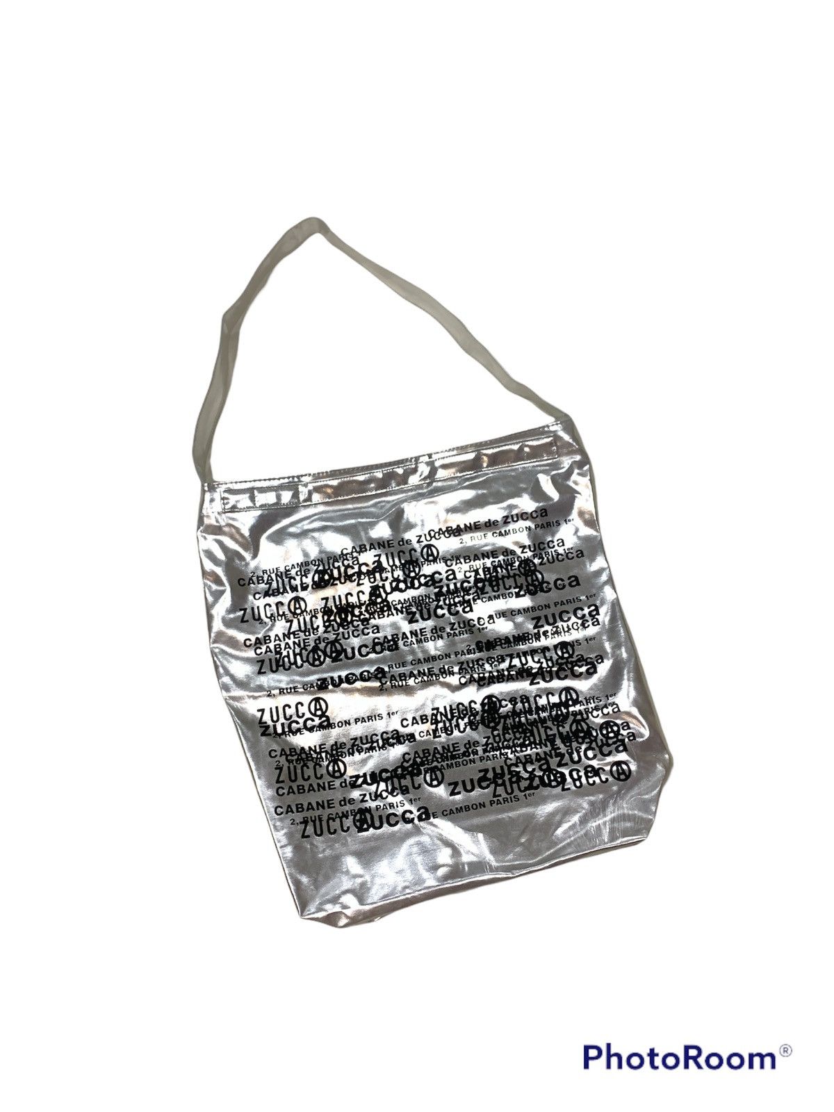 CABANE de ZUCCa SILVER METALLIC SHOPPNG TOTE BAG Size ONE SIZE - 1 Thumbnail