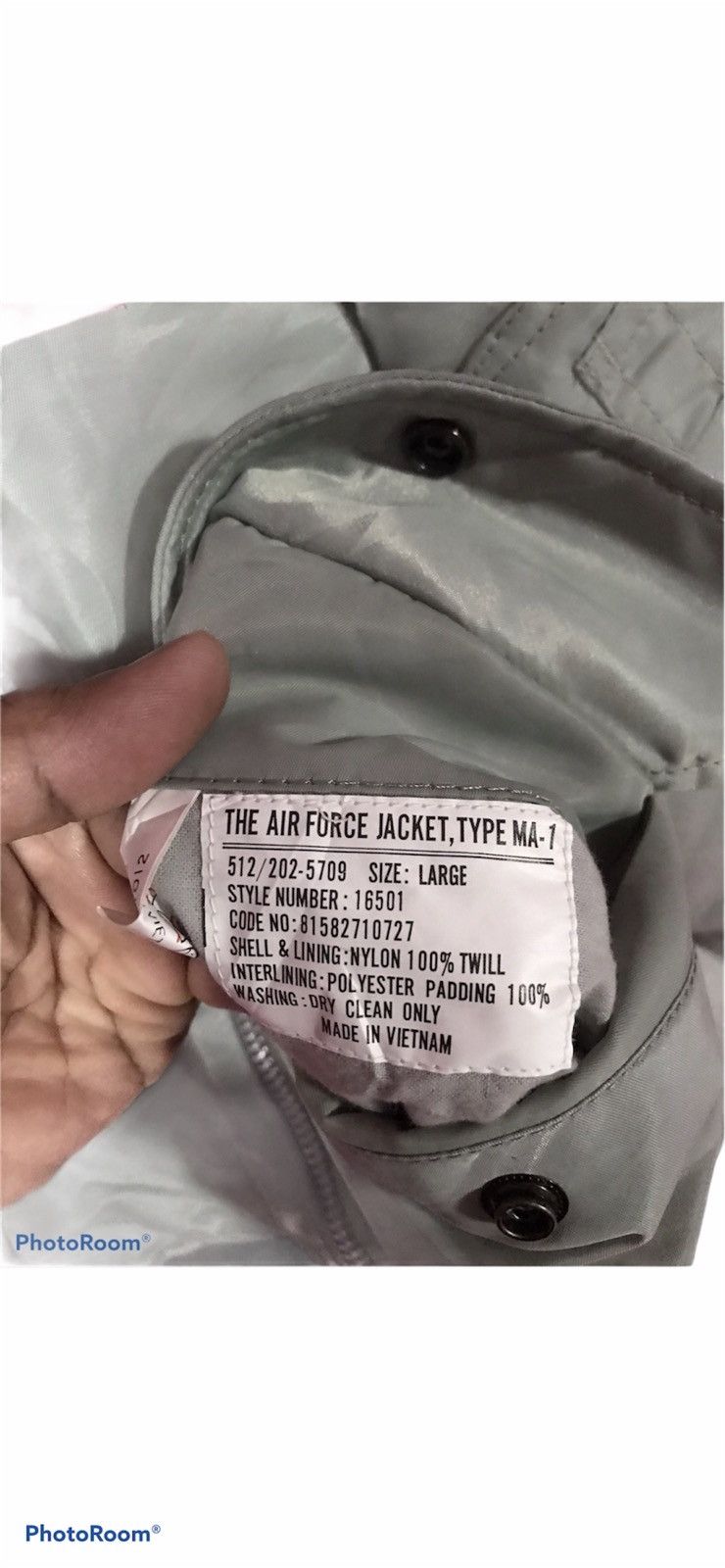 VINTAGE AIR FORCE LIGHT GREEN BOMBER JACKET