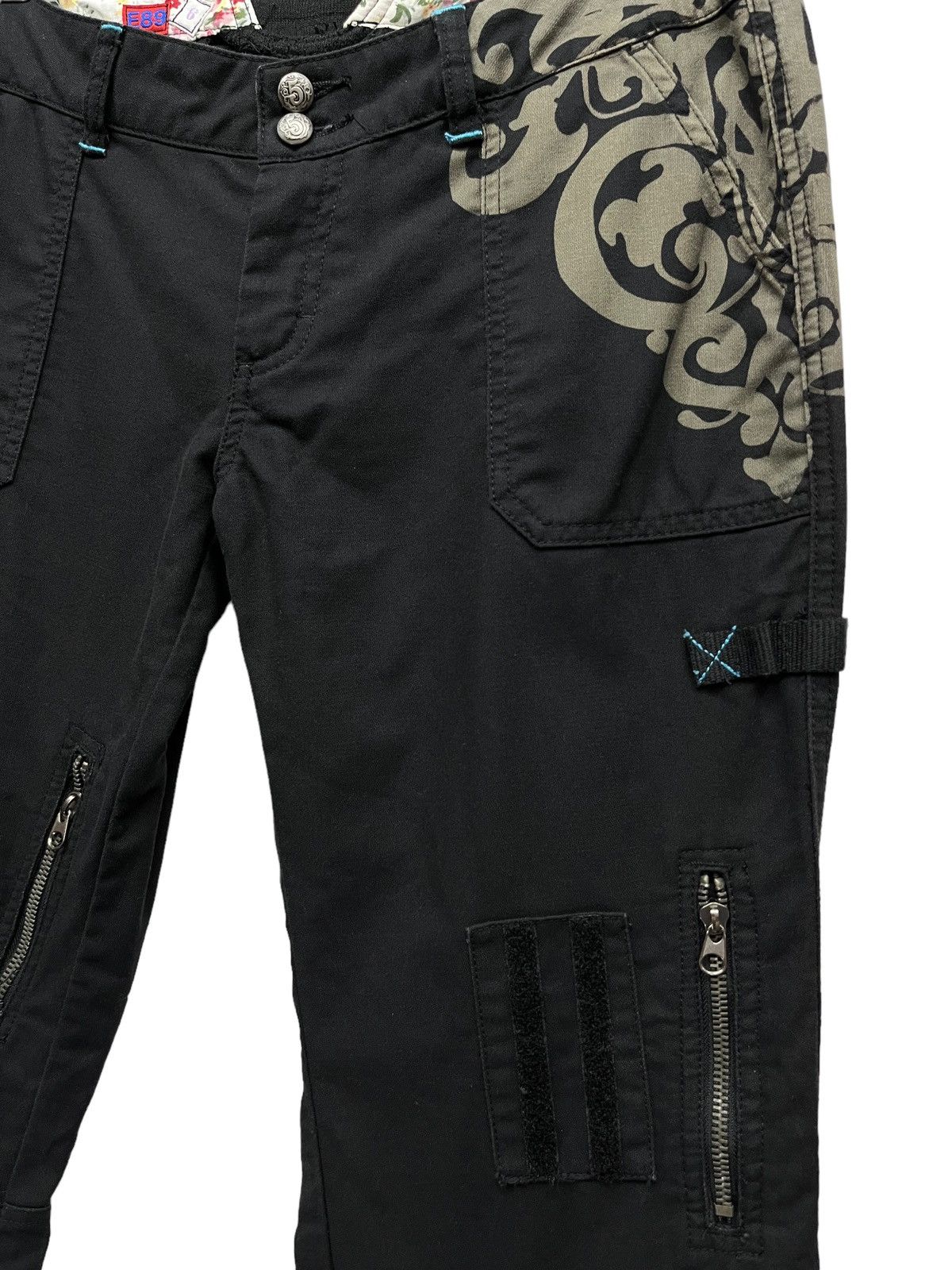 Seditionaries TRIPLE 5 SOUL Bondage Multizipper Tribal Tattoo Zipper Flare Size US 30 / EU 46 - 5 Thumbnail