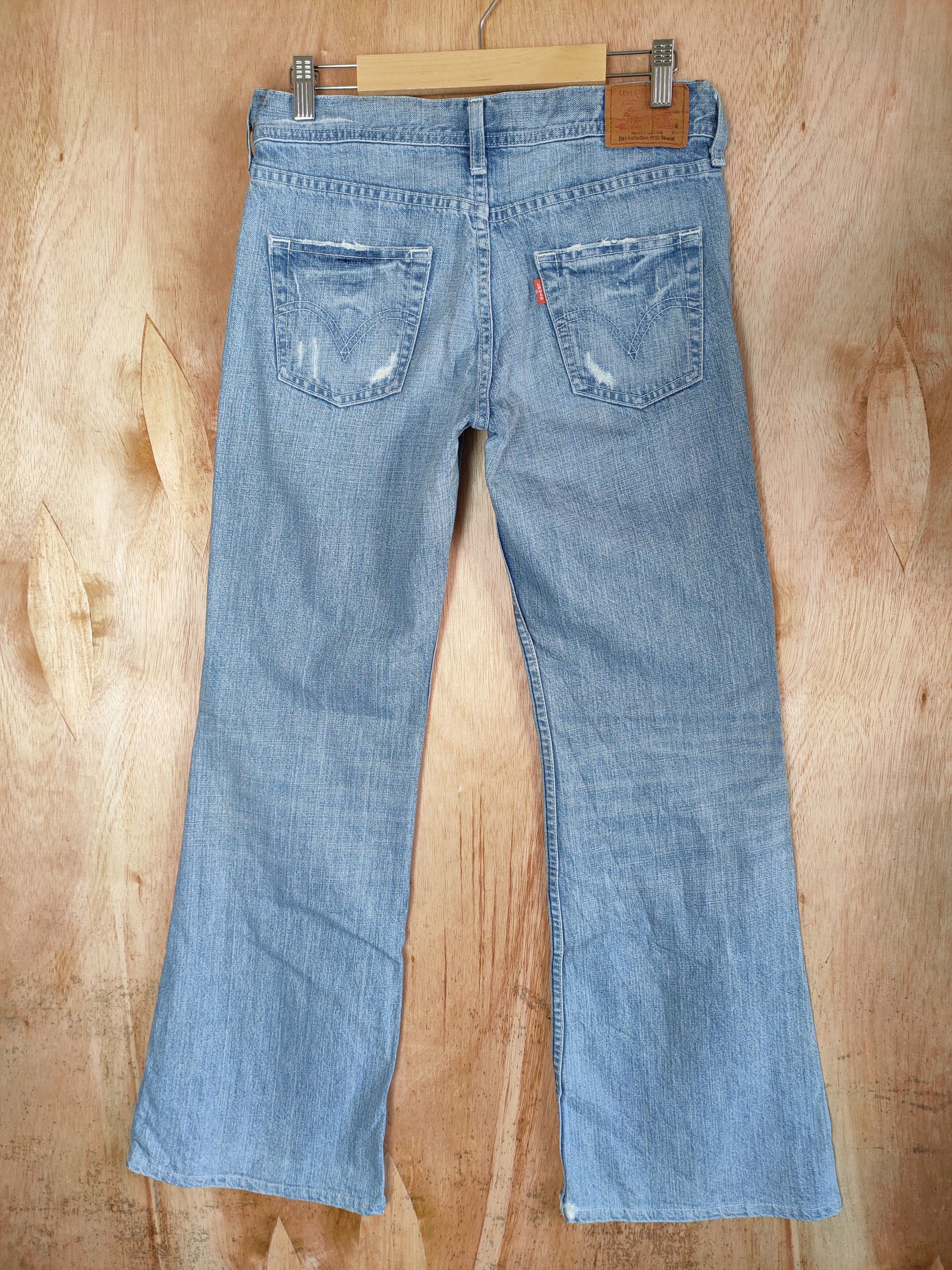 Levi's Vintage Clothing LEVI'S FLARE FADED DISTRESSED DENIM FLARE JEANS Size US 29 - 7 Thumbnail