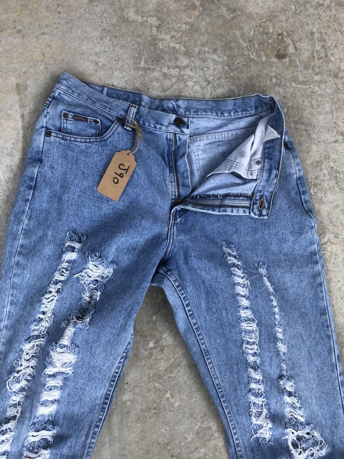 Japanese Brand Rare Riders Distressed Denim style rick owen Size US 34 / EU 50 - 9 Thumbnail