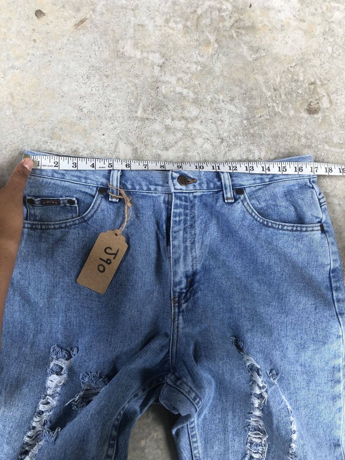 Japanese Brand Rare Riders Distressed Denim style rick owen Size US 34 / EU 50 - 10 Thumbnail