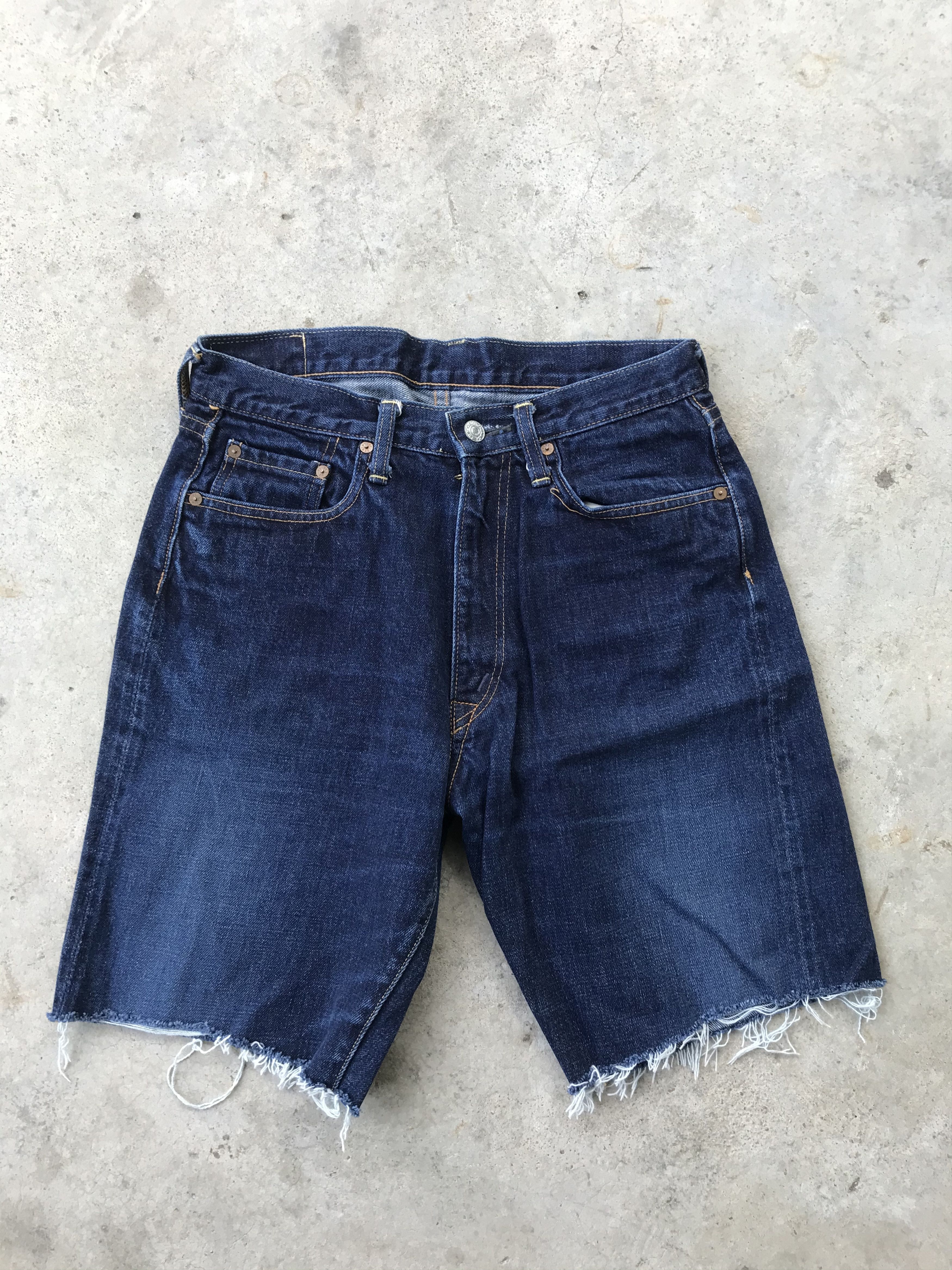 Vintage 80s Denime blue denim short pants