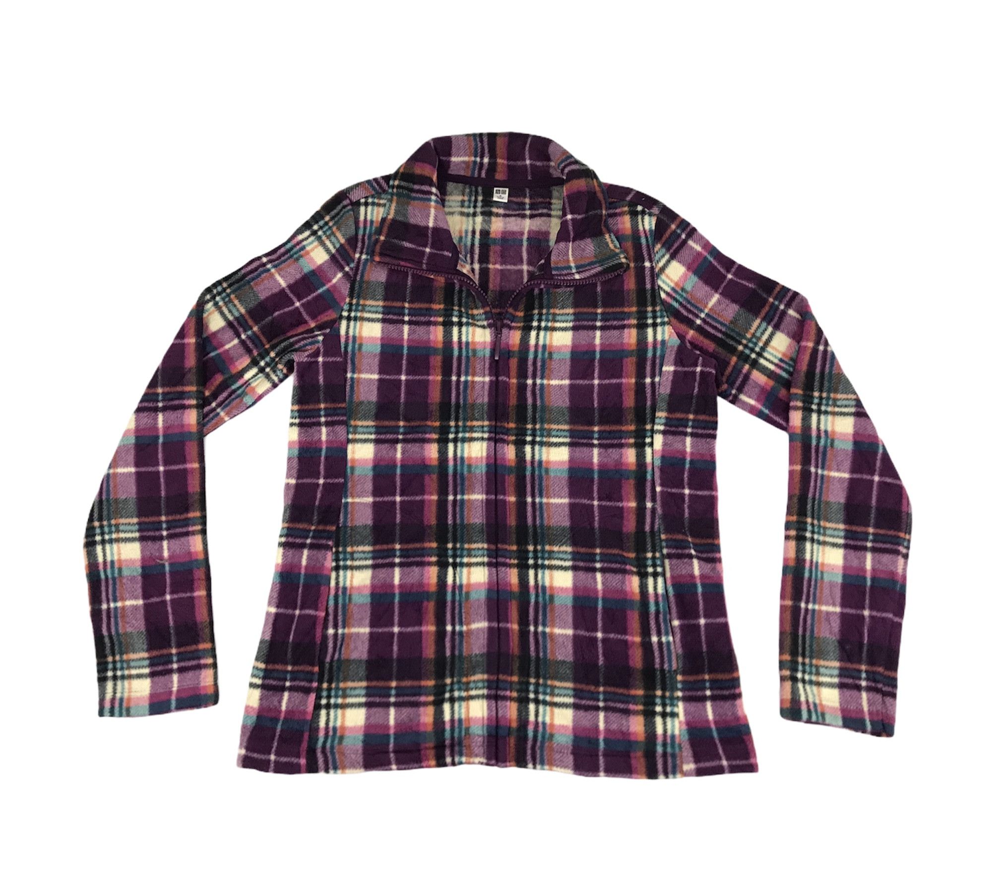 Japanese Brand Vintage Style Fleece Plaid Check Jacket Japanese Brand Size S / US 4 / IT 40 - 1 Thumbnail